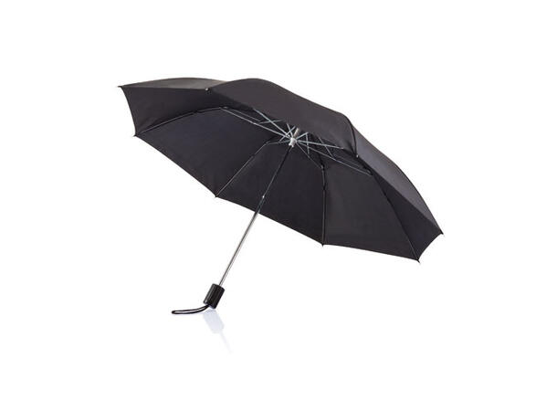 Deluxe 20" sammenleggbar paraply sort 
